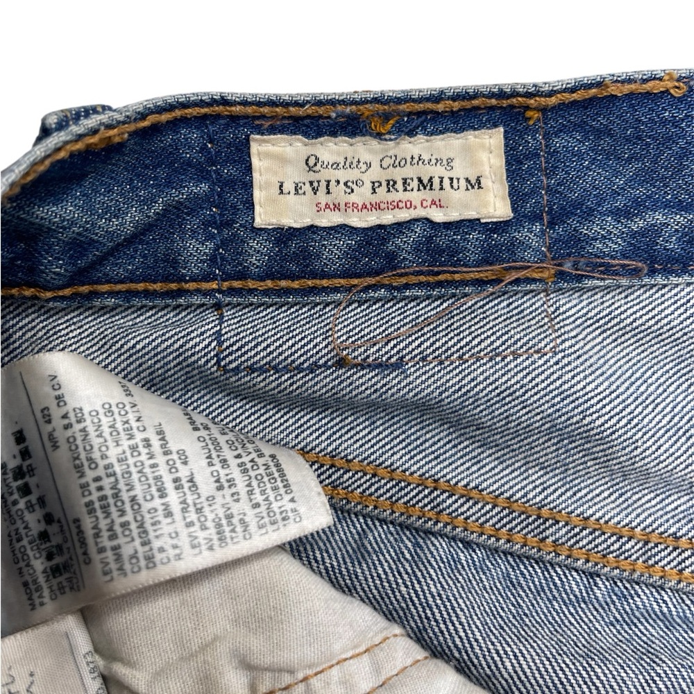 Vintage Levis 501 S Blue Skinny Button Fly Levis Jeans Pants - Picture 3 of 6